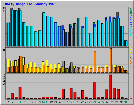 Daily usage for January 2026