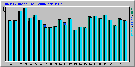 Hourly usage for September 2025