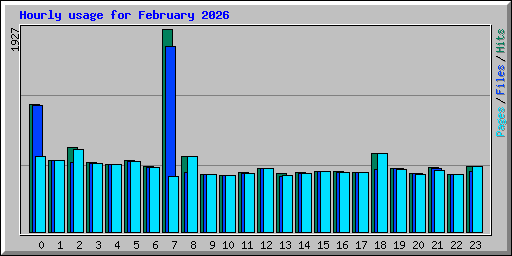 Hourly usage for February 2026