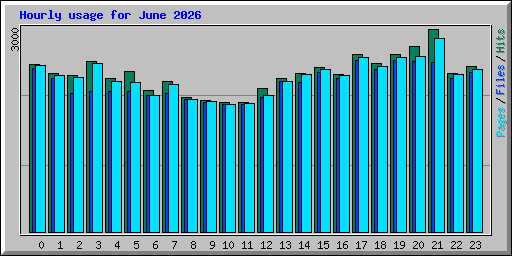Hourly usage for June 2026
