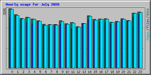 Hourly usage for July 2026