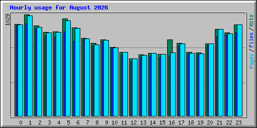 Hourly usage for August 2026